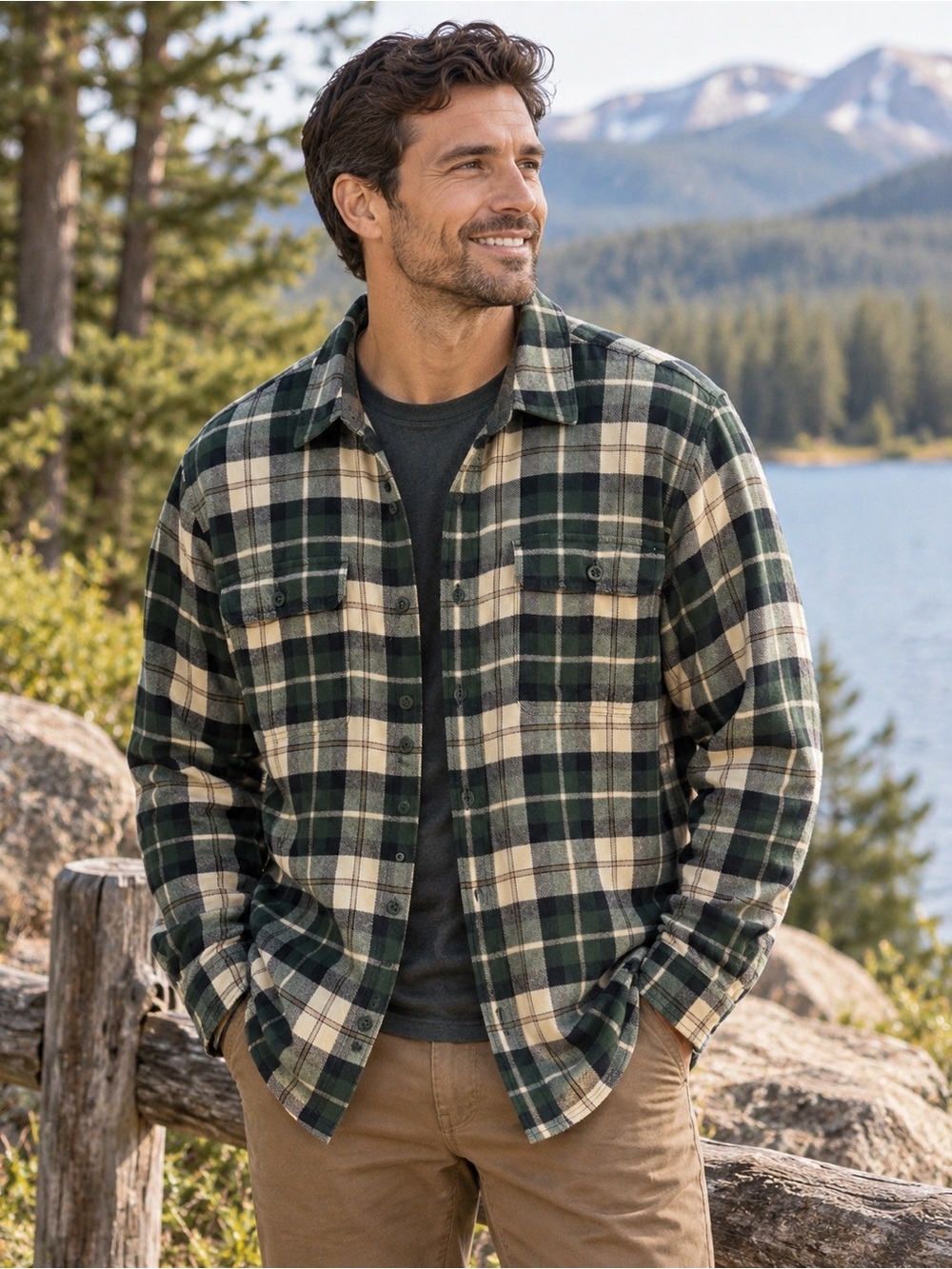 L.L.Bean Fleece Lined Flannel Plaid Shirt Jacket XL Gorpcore Heritage Outdoor